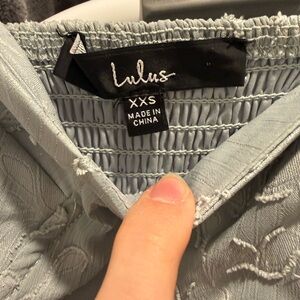Lulus Light Sage Smocked Top - XXS